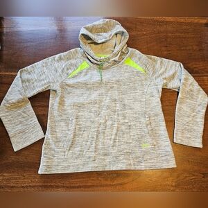 Under armour STORM Hoodie Top Women's Size XL Gray Lime Green Long Sleeve